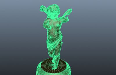 断臂天使雕像maya模型,MB,FBX两种格式
