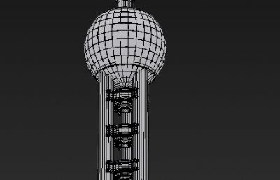东方明珠塔3D模型白模