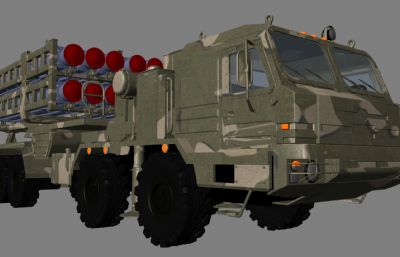 S-350防空导弹f发射系统maya模型,MB,FBX文件