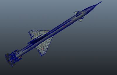 吉尔德SA-1地对空导弹maya模型,MB,FBX格式文件