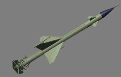 吉尔德SA-1地对空导弹maya模型,MB,FBX格式文件