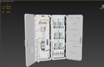 交流配电箱,电能表,电源转换器,电流互感器,计量设备箱整合FBX模型