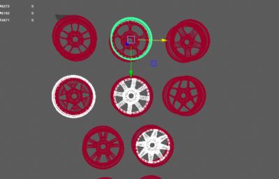 几款汽车轮毂设计maya模型,MB,FBX格式(网盘下载)