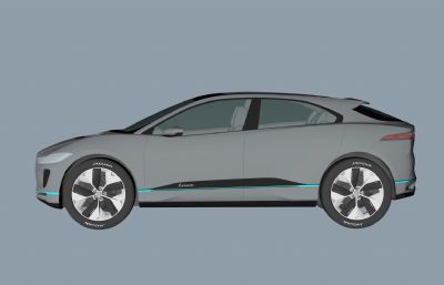 捷豹i-pace concept汽车C4D模型,C4D,FBX两种格式