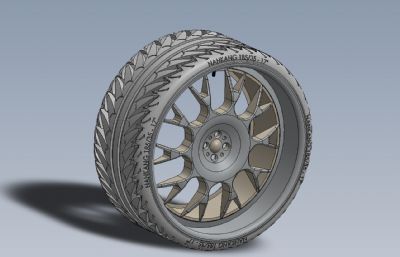 轮毂轮胎Solidworks设计图纸模型