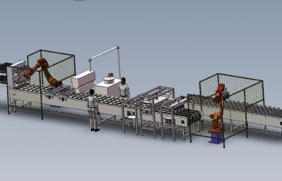 汉堡面包生产线Solidworks设计图纸模型(网盘下载)