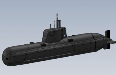 阿威格潜艇模型Solidworks设计