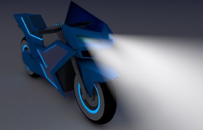 科技小摩托C4D模型