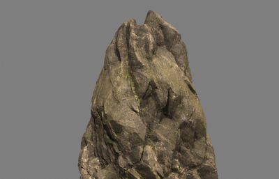 一块普通的岩石maya模型,MB,FBX两种格式
