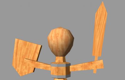 木头人,木头靶子maya模型,MB,FBX,OBJ文件