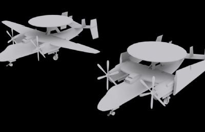 空警600预警机3D模型白模