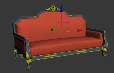 宽版单人沙发3D模型