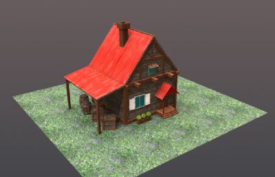 小木屋,仓库3D模型