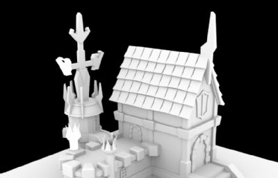 魔法小房子OBJ模型