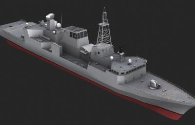 加拿大哈利法克斯级护卫舰3D模型