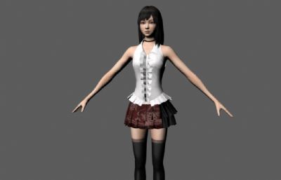 雏咲深羽,零:濡鸦之巫女游戏里的女角色Maya模型