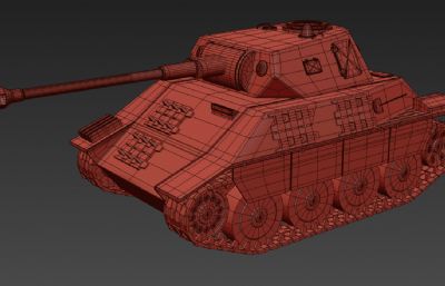 德系 Krupp-38(D) 中型坦克3D模型