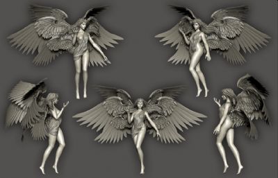 性感的审判天使精细雕刻模型,MB,ZTL,FBX三种格式(网盘下载)