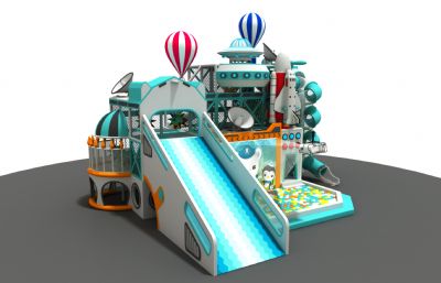 新淘气堡水上乐园,海洋球组合3D模型