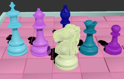 国际象棋3D模型素模