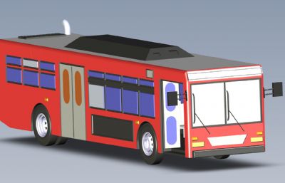 公交车,大巴车模型,sldprt,STEP,igs等格式
