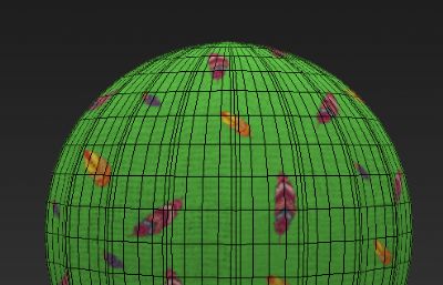 绿色热气球3D模型