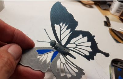 蝴蝶拼装玩具3D打印模型,STL格式,6个STL文件