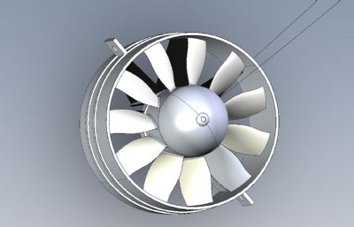 小型飞机发动机散热螺旋桨sldprt,IGS格式模型