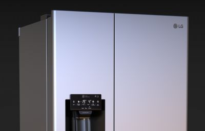 LG 761L双开门冰箱图纸模型,STP格式