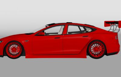 特斯拉MODEL S跑车3D模型