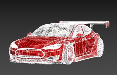 特斯拉MODEL S跑车3D模型