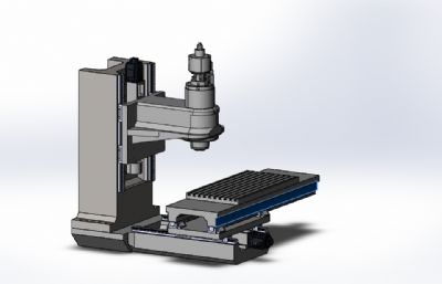 三轴CNC铣床模型,SLDPRT,STEP,IGS三种格式