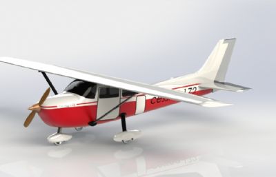 小型双座私人飞机图纸模型