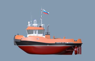 渔船,海上拖船STP格式模型