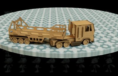 货车,卡车拼装积木玩具模型,IGS,FBX,OBJ,STEP多种格式