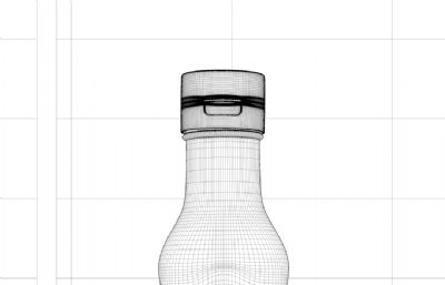 酱油瓶,生抽包装瓶C4D模型素模