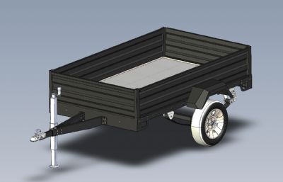 农用运货拖车模型IGS,SLDPRT格式文件