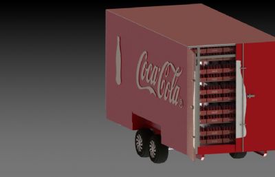 可乐运输拖车模型
