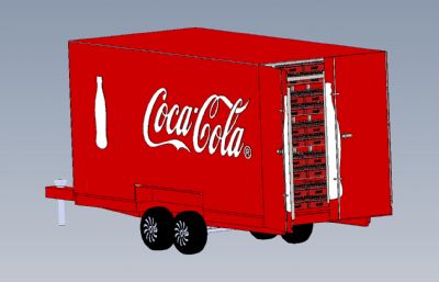 可乐运输拖车模型
