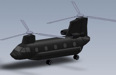 CH-47运输直升机,Chinook,支奴干3d模型图纸