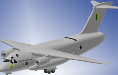 巴西KC390运输机3D模型,STP格式