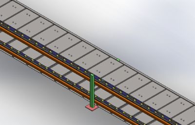木板式链条输送机STEP格式模型