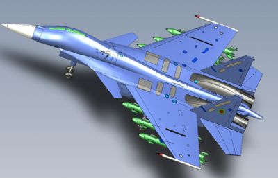 苏33重型舰载机,战斗机3D模型STEP格式