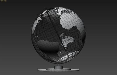 镂空地球,地球仪3D模型