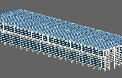 钢结构厂房大棚3D模型