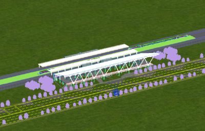 高铁站,城铁站3D模型