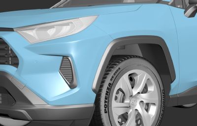 2020款丰田荣放RAV4 LE汽车3D模型,max+fbx格式