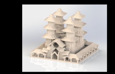 积木房子3D模型