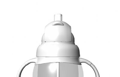 幼儿水杯,儿童吸管水杯maya模型
