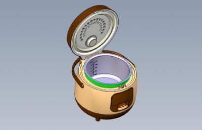 电饭煲3D模型,STP格式